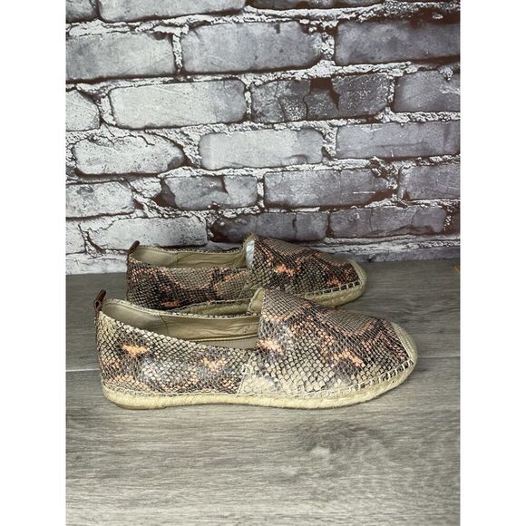 Sam Edelman Chloe Pink Beige Snake Skin Embossed Espadrilles Women’s 10M US/40EU - Picture 3 of 16